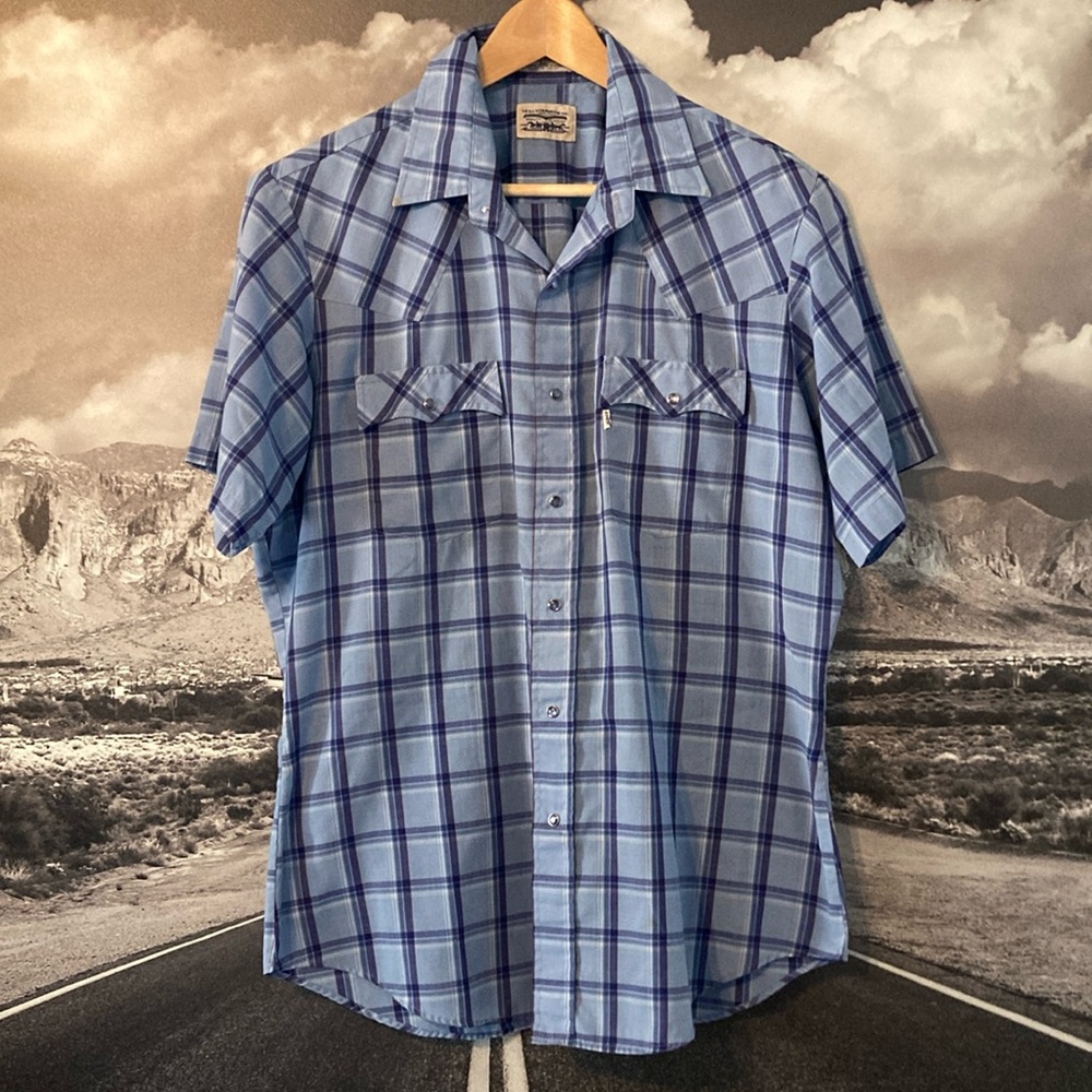 Vintage Levi’s short sleeve Pearl snap western shirt